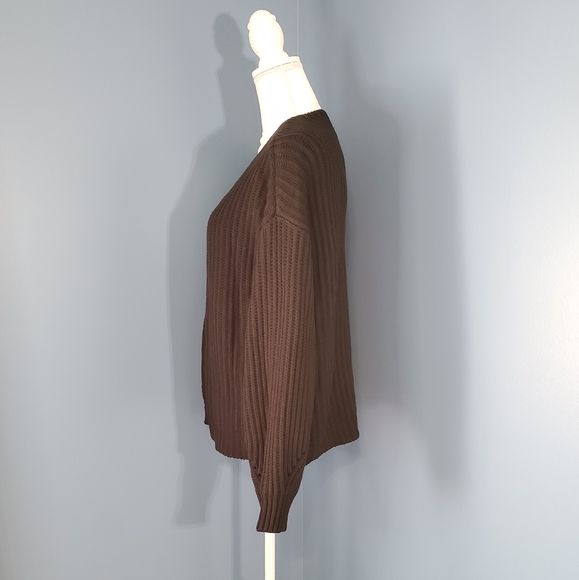 CODE X MODE Black Knit Open Long Sleeve Cardigan - Picture 2 of 6